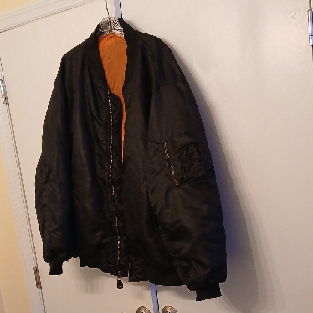 Jordan Craig Black and Orange Bomber Jacket